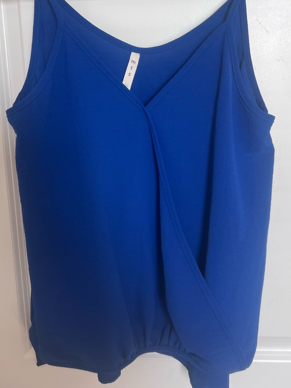 mts Royal Blue V-Neck Wrap-Front Camisole